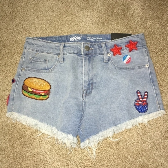 Mossimo High waisted Spirit of 76 shorts Sz 6 - Picture 2 of 5